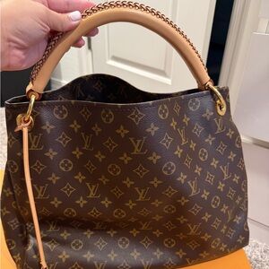 Louis Vuitton Artsy MM Monogram Braided Handle Hobo Bag